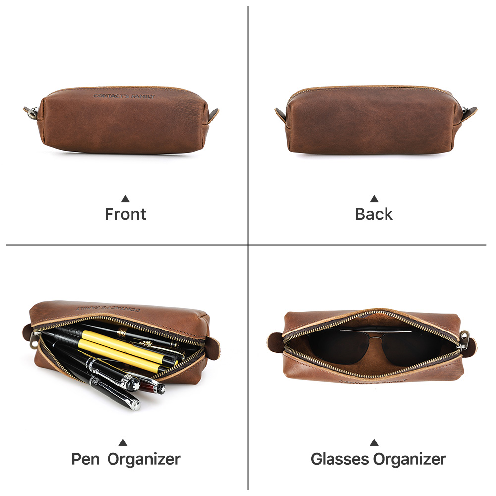 Tempat Pensil Kulit Retro Temp - Office Stationery Supply Business ulasan dan harga
