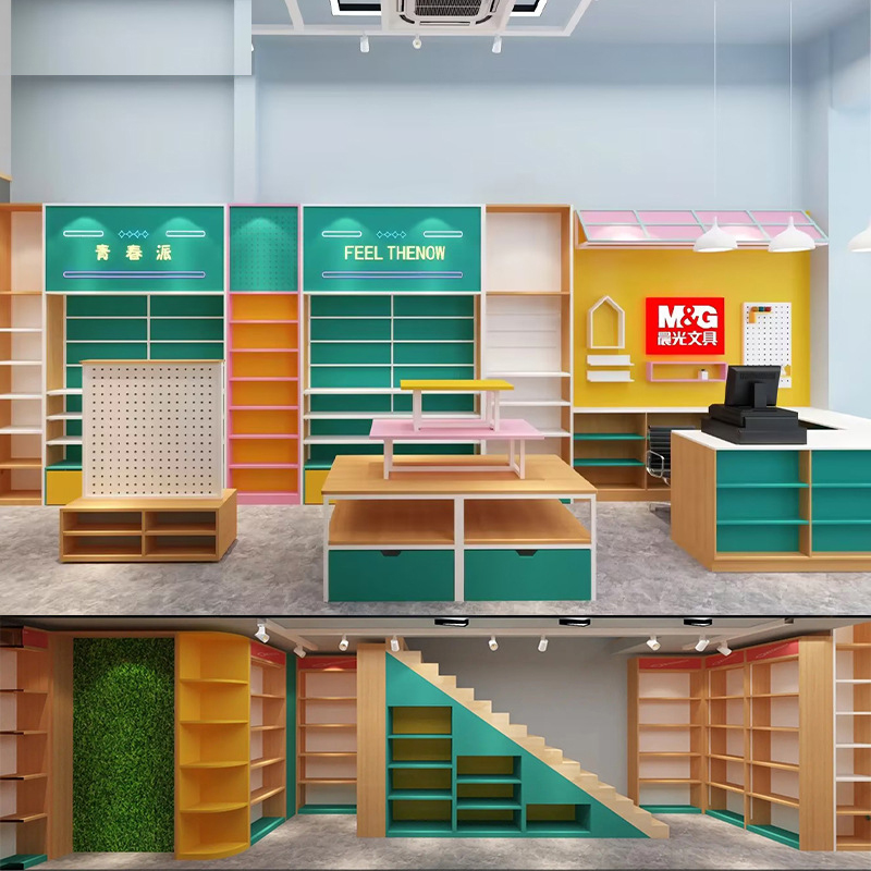 Rak Display Desain Toko Alat T - Stationery And Office Supply Stores ulasan dan harga