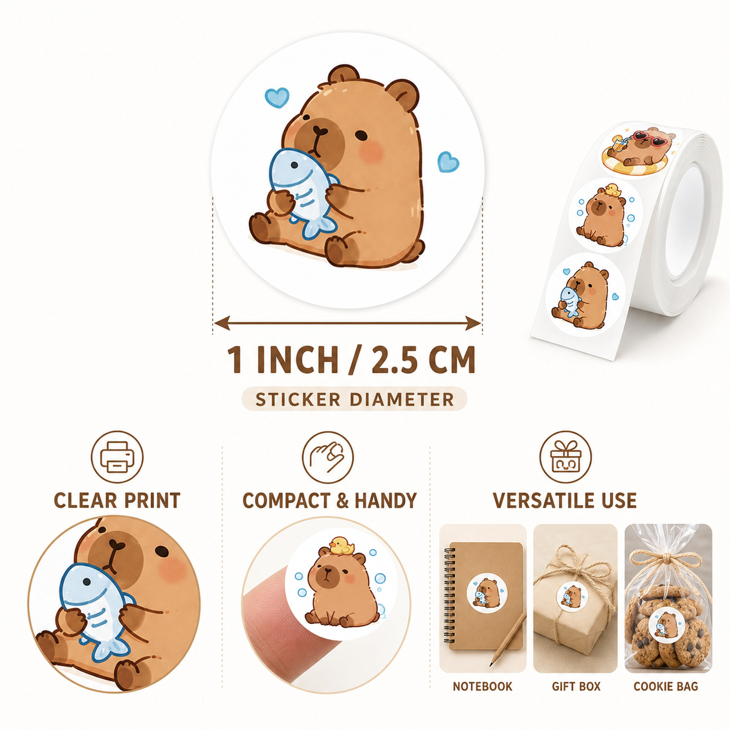 JCAC 500pcs/roll Stiker Segel  - Sticker Label Roll ulasan dan harga